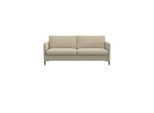 2,5-Sitzer FLEXLUX "Fiore, super bequem durch hochwertigen Sitzaufbau mit Kaltschaum", beige (sandy beige), B:181cm H:85cm T:92cm, 100% Polyester, Sofas, 2 5-Sitzer, schmale Armlehnen, Füße Alu+schwarz
