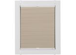 Wabenplissee SUNLINES "One Size Style Honeycomb VD", beige (beige, weiß, weiß), B:75cm H:100cm, Obermaterial: 85% Polyester, 15% sonstige Fasern, Plissees, Wabenplissee, Zubehörfarbe weiß, zum Klemmen