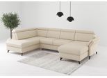 Wohnlandschaft SIT & MORE "Glendale, U-Form", sand, B:321cm H:84cm T:193cm, 100% Polyester, Sofas, Wohnlandschaft, inkl. Kopfteilverstellung,wahlweise mit Vorziehsitz und Bettkasten