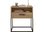 Nachtkommode SCHLAFKONTOR "Cudro Nachttisch auf Fußgestell", artisan eiche, B:60cm H:65cm T:38,5cm, Melamin, Sideboards, Nachtkommode, mit einem offenen Fach für schnellen Zugriff