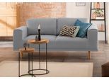 2-Sitzer HOME AFFAIRE "Lasse", grau (hellgrau), B:198cm H:84cm T:89cm, Filzoptik (100% Polyester);Luxus-Microfaser (100% Polyester);Struktur fein( 100% Polyester), Sofas, 2-Sitzer, im scandinavischem Stil mit Holzfüßen