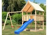 Spielturm KONIFERA "Lenie C", beige (natur, rot), Spieltürme, KinderB:475,5cm H:345cm T:275,5cm, Holzwerkstoff, Spielturm, BxTxH: 476x276x345 cm, B:475,5cm H:345cm T:275,5cm