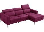 Ecksofa EGOITALIANO "Matt, erstklassiger Sitzkomfort, aufwendige Detailverarbeitung, L-Form", pink (fuchsia), B:247cm H:100cm, Sofas, Ecksofa, mit verstellbaren Kopfteilen zum Relaxen