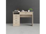Schreibtisch INOSIGN "Function Plus, Arbeitstisch, Bürotisch, staurum, minimalistisch", braun (eichefarben), B:109,3cm H:75,6cm T:48,5cm, Tische, Schreibtisch, mit 4 Schubladen, 1 offenes Fachbreite 110 cm