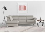 Ecksofa SIT & MORE "Arngast L-Form", grau (light grau), B:245cm H:84cm T:194cm, Sofas, Ecksofa, inklusive Kopfteilverstellung und Federkern