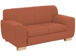 Sofa HOME AFFAIRE "Nika", orange (terra), B:159cm H:78cm T:84cm, Struktur fein (100% Polyester);100% Polyester/ 85% Polyester+15% Polyacryl Melrose/Struktur, Sofas, Sofa, wahlweise als 2-oder 3-Sitzer, in 2 Bezugsvarianten