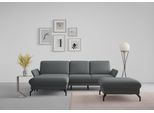 Ecksofa SIT & MORE "Fashion L-Form", grau (dunkelgrau), B:253cm H:84cm T:165cm, Sofas, Ecksofa, wahlweise mit Kopfteilverstellung und Vorziehsitz, motorisch