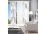 Schiebegardine VISION S "WELLO 3er SET" Gr. 1, grau, B:60cm H:260cm, Polyester, Gardinen, Schiebegardine, Bambus-Optik, Digital bedruckt