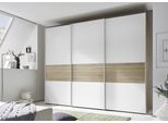 Schwebetürenschrank STAUD "Sinfonie Plus, edles Design in hochwertiger Qualität, Made in Germany", weiß (weiß dekor, sonoma eiche dekor), B:280cm H:222cm T:68cm, Holzwerkstoff, Schränke, Schwebetürenschrank, Mit vier verschiedenen Ausstattungsvarianten
