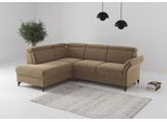 Ecksofa SIT & MORE "Glendale, L-Form", hellbraun, B:247cm H:84cm T:193cm, 100% Polyester, Sofas, Ecksofa, inkl. Kopfteilverstellung, wahlweise mit Vorziehsitz und Bettkasten