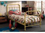 Einzelbett VIPACK "New York, Bettgestell Metall, pulverbeschichtet, in zeitlosem Design", gelb, B:95cm H:100cm L:210cm, Betten, Einzelbett, zwei Breiten und mehrere Farben zu Auswahl