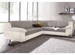 Ecksofa TRENDMANUFAKTUR "Rondo 3, zeitlos und modern, im Materialmix, L-Form", beige (beige, tan), B:267cm H:85cm T:247cm, Luxus-Microfaser ALCAZAR;Struktur fein;Kunstleder SOFTLUX / Struktur (77% Polyester; 23% Polyacryl), Sofas, Ecksofa, wahlweise Federkern für hohen Sitzkomfort, wahlweise Bettfunktion