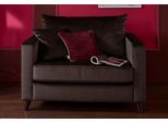 Sessel HOME AFFAIRE "Renesse", braun (espresso), B:92cm H:74cm T:90cm, Luxus-Microfaser ALTARA NUBUCK (100% Polyester);Samtvelours 100% Polyester, Sessel, Sessel, lose Kissen, Keder an Sitzkissen