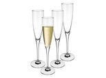 Champagnerglas VILLEROY & BOCH "Champagnergläser Maxima 120 ml 4er Set transparent", bunt (transparent), Glas, Trinkgefäße, Champagnerglas