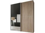 Schwebetürenschrank STAUD "Sinfonie Plus, edles Design in hochwertiger Qualität, Made in Germany", sonoma eiche, B:225cm H:222cm T:68cm, Holzwerkstoff, Schränke, Schwebetürenschrank, Mit vier verschiedenen Ausstattungsvarianten