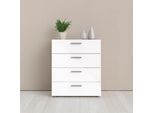 Kommode INOSIGN "Pepe Schubkastenkommode", weiß (eiche struktur, weiß hochglanz), B:70cm H:82cm T:40,3cm, Holzwerkstoff, Sideboards, Kommode, Sideboard mit vielen Stauraummöglichkeiten, Breite 70 cm