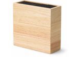 Messerblock CONTINENTA, beige (natur), B:9cm H:21,5cm L:22cm, Messerblöcke, Messerblock, flexibler Einsatz, Hartholz