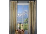 Gardine "Chiemsee" Gr. 1, beige (beige, braun), B:120cm H:245cm, Polyester, HOSSNER - ART OF HOME DECO, Gardinen, Gardine, Schlaufenschal im zeitlosen Design