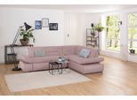 Ecksofa HOME AFFAIRE "Avesa L-Form", rosa (flamingo), B:275cm H:80cm T:211cm, 100% Polyester, Sofas, Ecksofa, Wahlweise mit Arm- und Bettfunktion, B/T/H: 275/211/80 cm