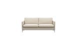 2,5-Sitzer FLEXLUX "Fiore, super Sitzkomfort durch Kaltschaum im Sitz", weiß (warm weiß), B:181cm H:85cm T:92cm, 100% Echteder, Sofas, 2 5-Sitzer, schmale Armlehnen, Füße Alu