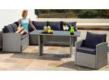 Gartenlounge-Set MERXX "Chicago", grau, Obermaterial: 100% Polyester. Füllung: 100% Polyurethan, Sitzmöbel-Sets, Gartenlounge-Set