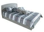 Polsterbett, grau, B:202cm L:212cm, Bezug Bett: Microfaser (100% Polyester);Bonnell-Federkernmatratze: Mischgewebe (51% Polyprophlen, 39% Polyester, 10% Baumwolle);Kaltschaummatratze: Frottee (100% Polyester), Bezug abnehm- und waschbar bis 60C, WESTFALIA SCHLAFKOMFORT, Betten, Polsterbett, mit Bettkasten