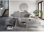Stauraumhocker SIT & MORE "Latigo", silber, B:98cm H:44cm T:68cm, Hocker, Stauraumhocker, inklusive Stauraum