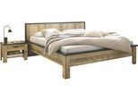 Bettanlage HOME AFFAIRE "SHERWOOD", braun (old style hell dekor), B:320cm H:93cm T:213cm, Schlafzimmermöbel-Sets, Bettanlage, Liegefläche Bett 180x200cm, 2 Nachttische mit jeweils 1 Schublade