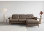 Ecksofa SIT & MORE "Göteborg", braun (nuss), B:268cm H:90cm T:176cm, Sofas, Ecksofa, Sitztiefenverstellung und Federkern, wahlweise mit Bettfunktion