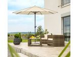 Sonnenschirm SCHNEIDER SCHIRME "Adria", beige (natur), Obermaterial: 100% Polyester, Standschirme, Sonnenschirm, ohne Schirmständer