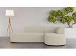 Ecksofa OTTO HOME "Ecksofa Tvinne mit Ottomane links oder rechts bestellbar", beige, B:260cm H:73cm T:170cm, 100% Polyester, Sofas, Ecksofa, L-Form, mit Wellenunterfederung, BxTxH 260x170x73 cm