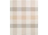 Plaid BIEDERLACK "Plaid White Bouclé", braun, B:130cm L:170cm, Baumwolle, Polyacryl, Polyamid, Polyester, Wolle, Wohndecken, Plaid, in klassischem Karodesign