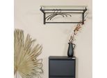 Garderobenhalter SPINDER DESIGN "Suza", schwarz, B:79cm H:28cm T:29cm, Edelstahl, Garderobenhalter, Garderobenhalter, Breite 79 cm