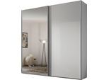 Schwebetürenschrank STAUD "Sonate Rom mit Spiegel, Made in Germany", weiß (alpinweißglas), B:200cm H:240cm T:68cm, Holzwerkstoff, Schränke, Schwebetürenschrank, Mit vier verschiedenen Ausstattungsvarianten