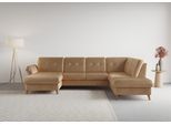 Wohnlandschaft SIT & MORE "Göteborg", braun (macchiato), B:327cm H:90cm T:226cm, Sofas, Wohnlandschaft, inkl. Sitztiefenverstellung, wahlweise mit Bettfunktion & Bettkasten