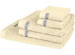 Handtuch Set ROSS "Sinfonie", beige (natur), 5 Stk., Frottier, Frottier, Obermaterial: 100% Baumwolle, Handtuch-Sets, Handtuch Set, beinhaltet Handtücher, Badetuch und Gästetücher