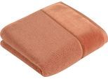 Handtuch VOSSEN "Pure", braun (bronze), B:60cm L:110cm, Webfrottier, Obermaterial: 100% Baumwolle, Handtücher, Handtuch, Baumwolle & VEGAN, mit eleganter Veloursbordüre