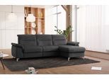 Ecksofa SIT & MORE "Astoria L-Form", grau (anthrazit), B:260cm H:91cm T:175cm, 100% Polyester, Sofas, Ecksofa, wahlweise mit motorischer Relaxfunktion