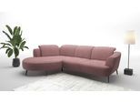 Ecksofa SIT & MORE "Zoe", lila (aubergine), B:309cm H:87cm T:199cm, 100% Polyester, Sofas, Ecksofa, ink.Sitztiefenverstellung, wahlweise mit Kopfteilverstellung