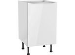 Spülenschrank KOCHSTATION "KS-Aken", weiß (weiß hochglanz, weiß), B:50cm H:87cm T:58,4cm, Schränke, Spülenschrank