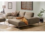 Ecksofa W.SCHILLIG "run, Designsofa mit tollem Sitzkomfort, bequem, L-Form", beige (stone z73), B:279cm H:88cm T:178cm, Longlife Xtra-Leder Z73: Naturwalkleder der Luxusklasse aus den erlesensten Rohhäuten. Hautstärke 1, 1 – 1, 3 mm;ROHLEDER Jacquard-Flachgewebe Q2 W60 (63% Polyester, 37% Polyacryl);ROHLEDER Chenille-Flachgewebe Q2 W77 (68% Polyacryl, 32% Polyester);Stoff S37 (100% Polyester), Sof
