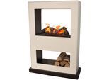 Elektrokamin XARALYN "Lasize", beige (cremeweiß), B:98cm H:136cm T:36cm, Elektrokaminöfen, Elektrokamin, inkl. Wasserdampfcassette 600