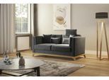 2,5-Sitzer HOME AFFAIRE "Viva", braun (schlamm), B:183cm H:84cm T:93cm, 95% Polyester, 10% Polyamid, Sofas, 2 5-Sitzer, wahlweise mit Holzrahmen aus Eiche