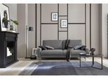 2,5-Sitzer "CR.450, Designsofa, Loungesofa", grau (fehgrau 062, 36), B:184cm H:85cm T:95cm, Jacquard-Flachgewebe Diane 1 Q2 (55% Polyacryl 45% Polyester);NaturLEDER OSKAR (echtes Rindsleder), CREATION BY ROLF BENZ, Sofas, 2 5-Sitzer, Armlehne niedrig, Fuß chromfarben glänzend, Breite 184 cm