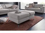 Hocker SIT & MORE "Percy", grau, B:114cm H:43cm T:71cm, Hocker, Hocker, Fußhöhe 12 cm, mit Klappfunktion, wahlweise in 2 Fußfarben