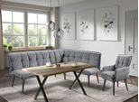 Eckbank EXXPO - SOFA FASHION "Mocca Essbank, Sitzbank", anthrazit, B:240cm H:94cm T:161cm, Sitzbänke, Eckbank, hoher Sitzkomfort, bequem und elegant, hochwertige Detailverarbeitung