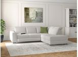 Ecksofa SIT & MORE "Dundee L-Form", silber, B:263cm H:86cm T:219cm, Sofas, Ecksofa, mit Federkern und Edelstahlfüßen, wahlweise mit Kopfteilverstellung
