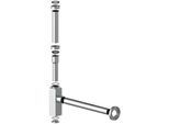 Siphon KIRCHHOFF "Design-Siphon", weiß, Ø:3,2cm, Messing, Siphons, Siphon, Flaschensiphon, Wandrohr 30cm, Chrom, 1 1/4" x 32 mm