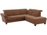 Ecksofa HOME AFFAIRE "Solvei L-Form", braun, B:260cm H:104cm T:235cm, Luxus-Microfaser Lederoptik (100% Polyester);Struktur (100% Polyester);Luxus-Microfaser ALTARA NUBUCK (100% Polyester), Sofas, Ecksofa, wahlweise auch mit Kopfteilverstellung und Bettfunktion, Federkern