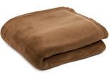 Plaid GÖZZE "Color", grau (taupe), B:150cm L:200cm, Polyester, Wohndecken, Plaid, in schlichten Unifarben, Kuscheldecke